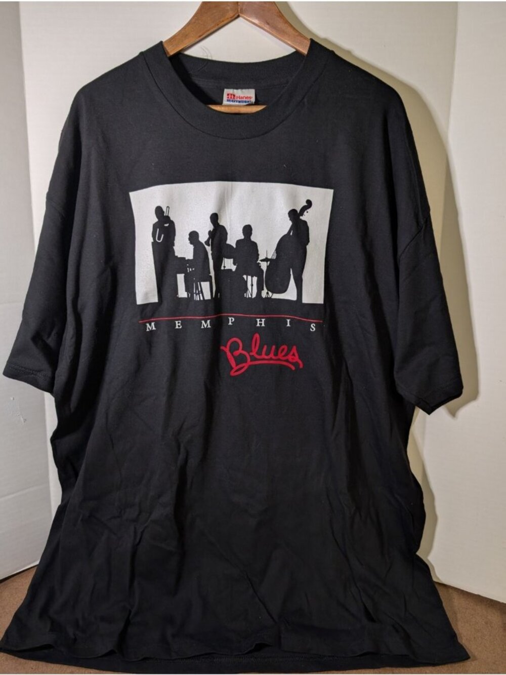 VTG The Notables Tee Shirt Mens Large Black Memphis Jazz Music Band 90s 2XL